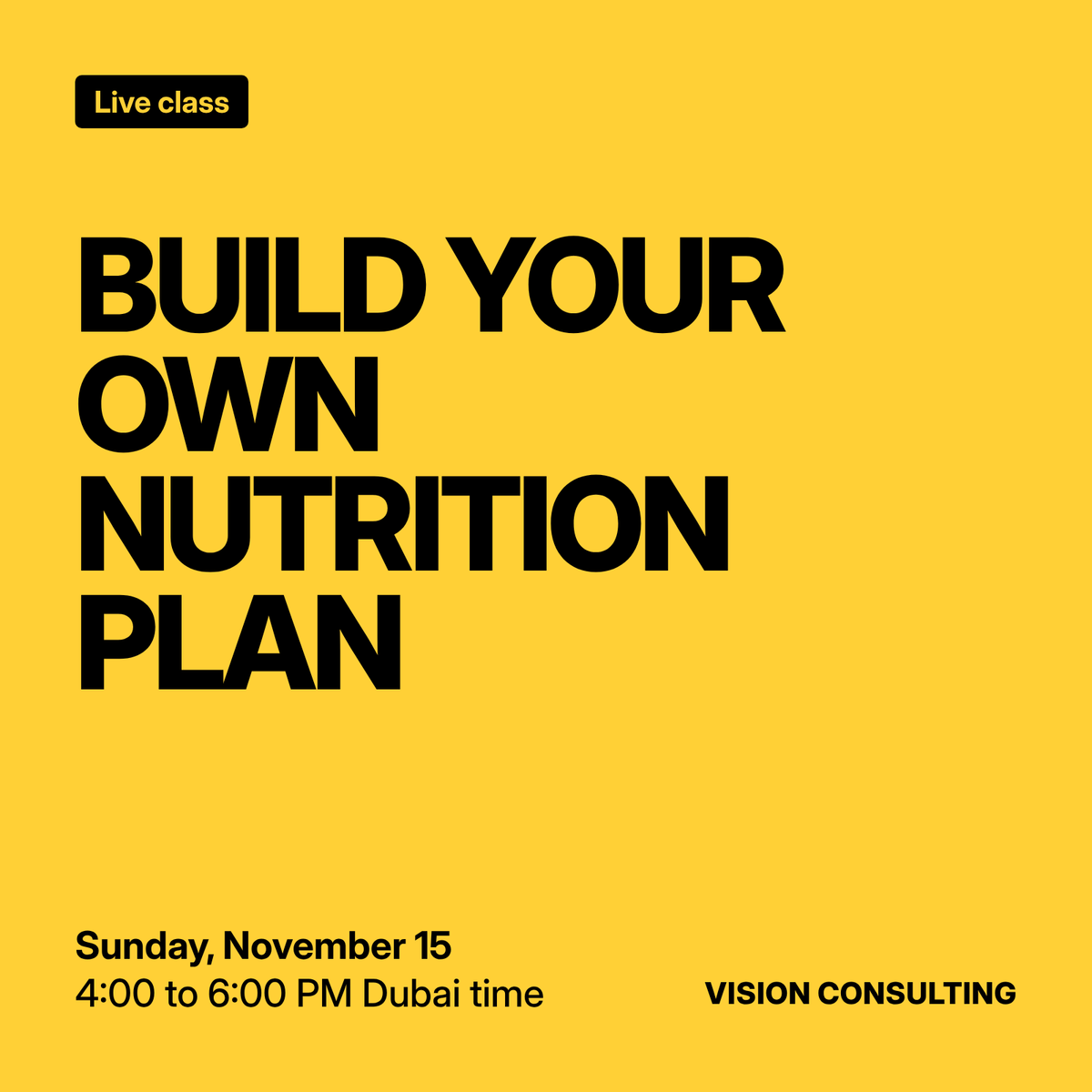 Build Your Own Nutrition Plan (Live Course)